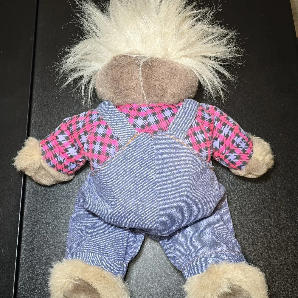 Vintage 1997 Bubba Plush Toy in Overalls Works Great But Missing Sunglasses TYCO